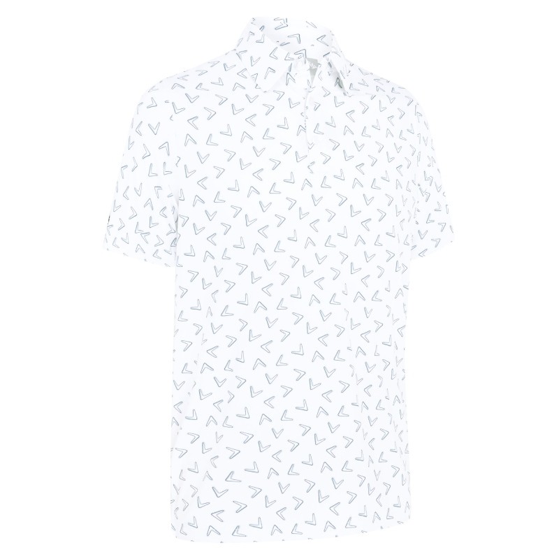 Polo Callaway Chevron Blanc