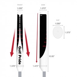 Vente Grip Putter GolfPride Reverse Taper Flat