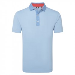 Polo Footjoy Géométriques Bleu Clair