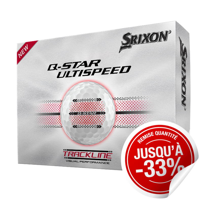 Balles Srixon Q-Star Ultispeed Trackline Blanc x12