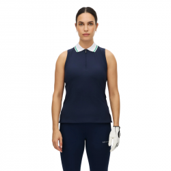 Polo Sans Manches Femme Rohnisch Rib Bleu Marine
