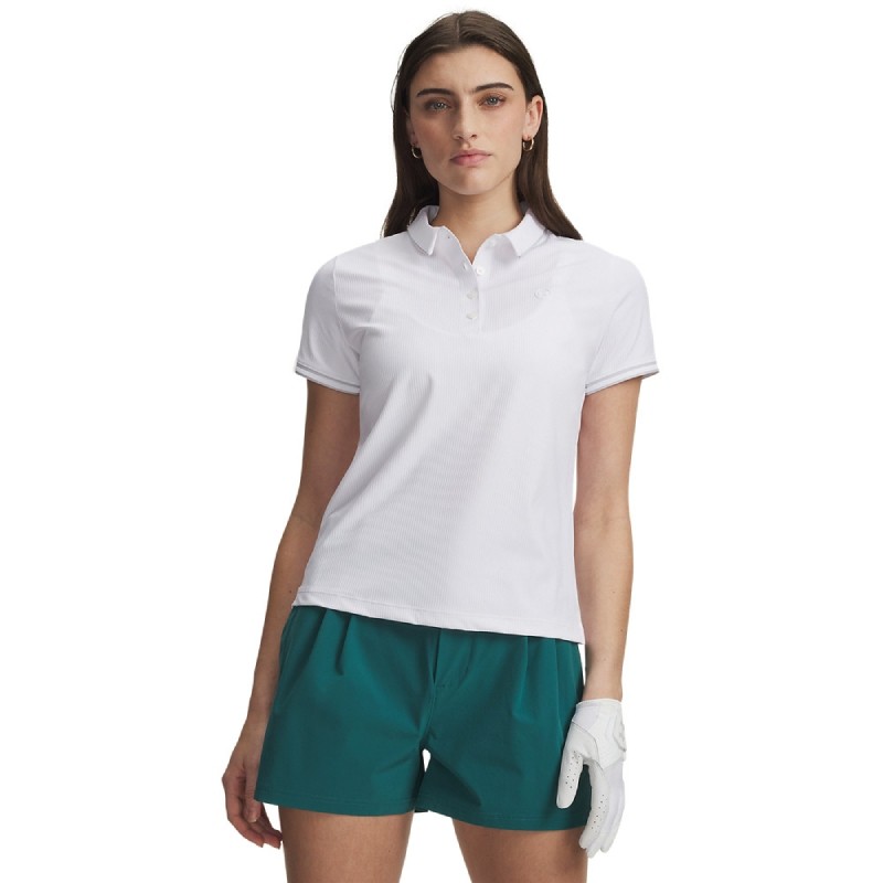 Polo Femme Under Armour Drive Chill Blanc