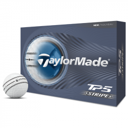 Achat Balles TaylorMade TP5 Stripe Blanc x12