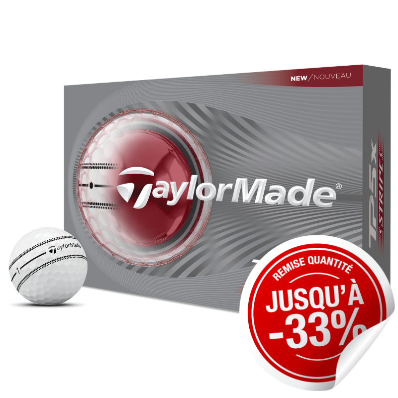 Balles TaylorMade TP5x Stripe Blanc x12
