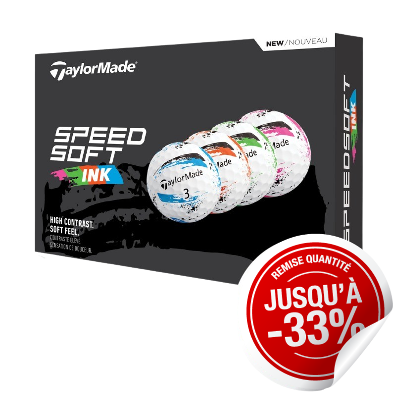 Balles TaylorMade SpeedSoft Ink Multicouleurs X12