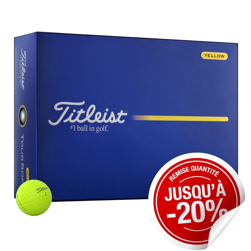 Balles Titleist Tour Soft x12 Jaune