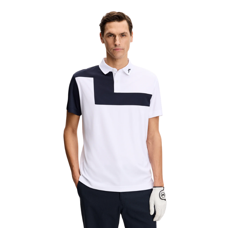 Polo J.Lindeberg Rody Blanc/Bleu Marine