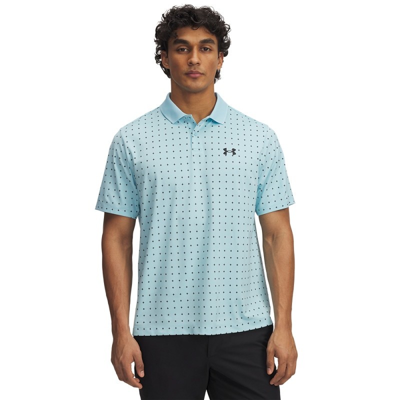 Polo Under Armour Matchplay Printed Bleu Clair