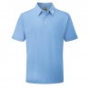 Polo Footjoy Stretch Piqué Bleu Clair