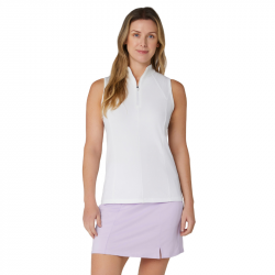 Prix Polo Sans Manches Femme Callaway Rib Play Blanc