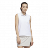 Polo Sans Manches Femme Adidas Twistknit Beyond The Course Blanc