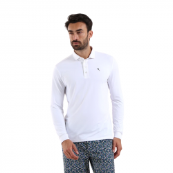 Achat Polo Manches Longues Chervo Attiva Blanc