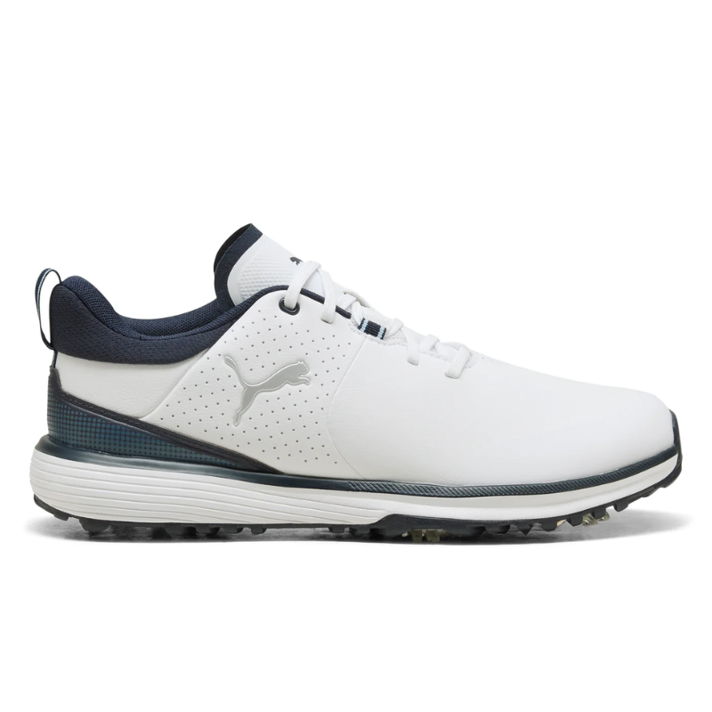 Chaussure Puma Fusion Grip ST Blanc/Bleu Marine