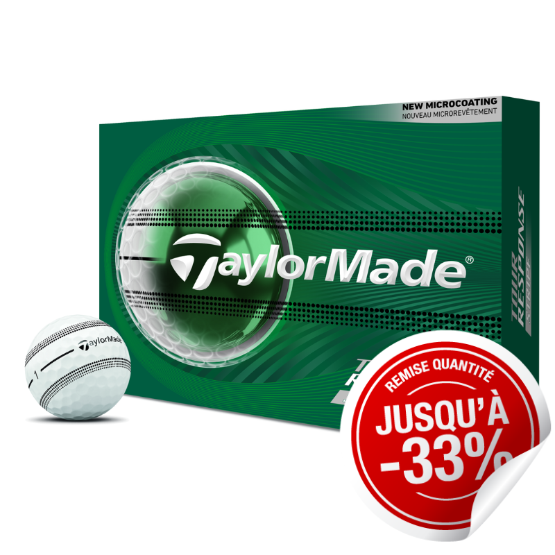 Balles TaylorMade Tour Response Stripe Blanc x12