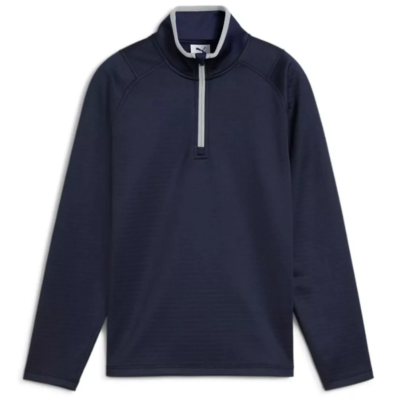 Haut Manches Longues Enfant Puma 1/4 Zip Bleu Marine