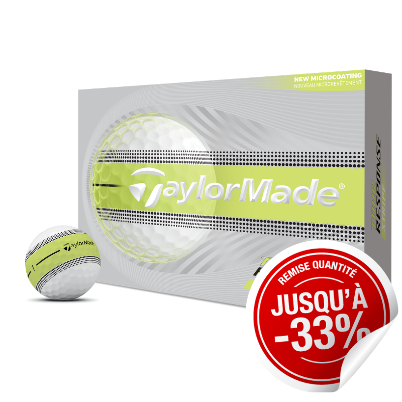 Balles TaylorMade Tour Response Stripe Jaune x12