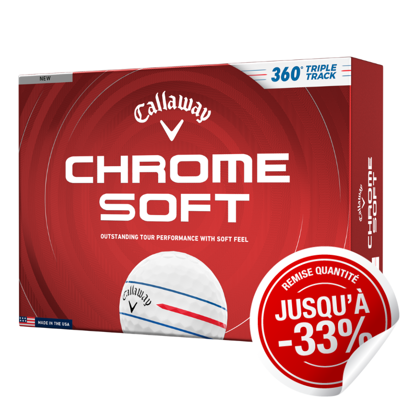 Balles Callaway Chrome Soft Triple Track 360 Blanc x12