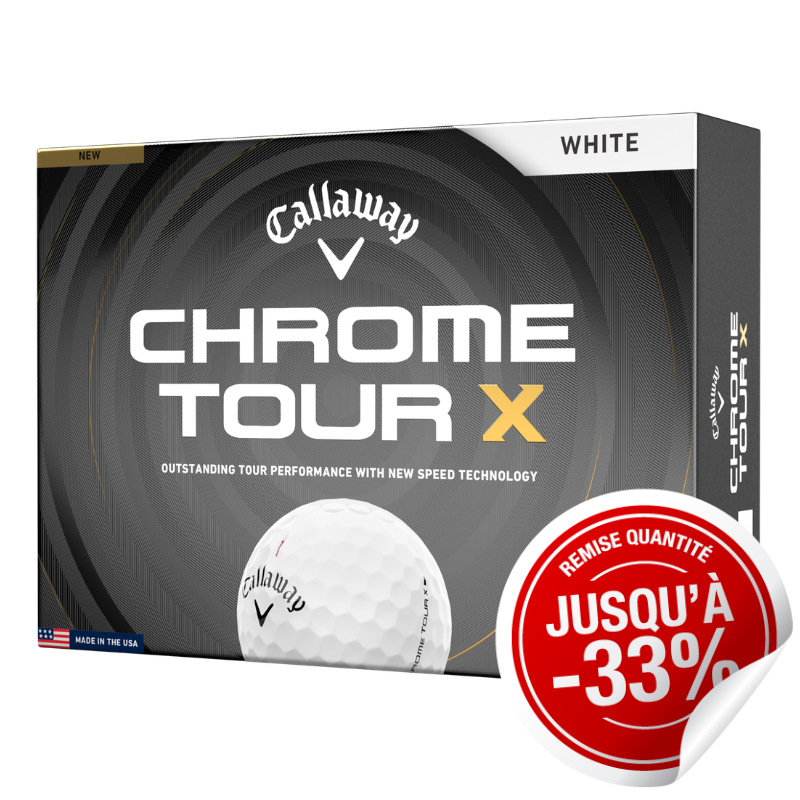 Balles Callaway Chrome Tour X Blanc x12
