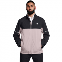 Veste de Pluie Under Armour Drive Rain Noir/Mauve
