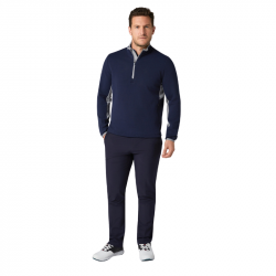Prix Haut Manches Longues Callaway Lux Touch 1/4 Zip Bleu Marine