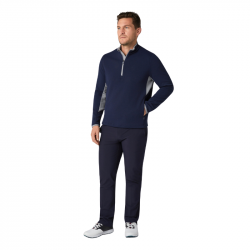 Haut Manches Longues Callaway Lux Touch 1/4 Zip Bleu Marine pas cher