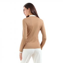 Prix Polo Manches Longues Femme Chervo Amarti Marron