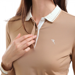Promo Polo Manches Longues Femme Chervo Amarti Marron