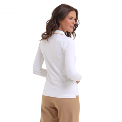 Prix Polo Manches Longues Femme Chervo Amarti Blanc