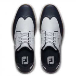 Chaussure Femme Footjoy Traditions Wing Tip L Blanc/Bleu Marine pas cher
