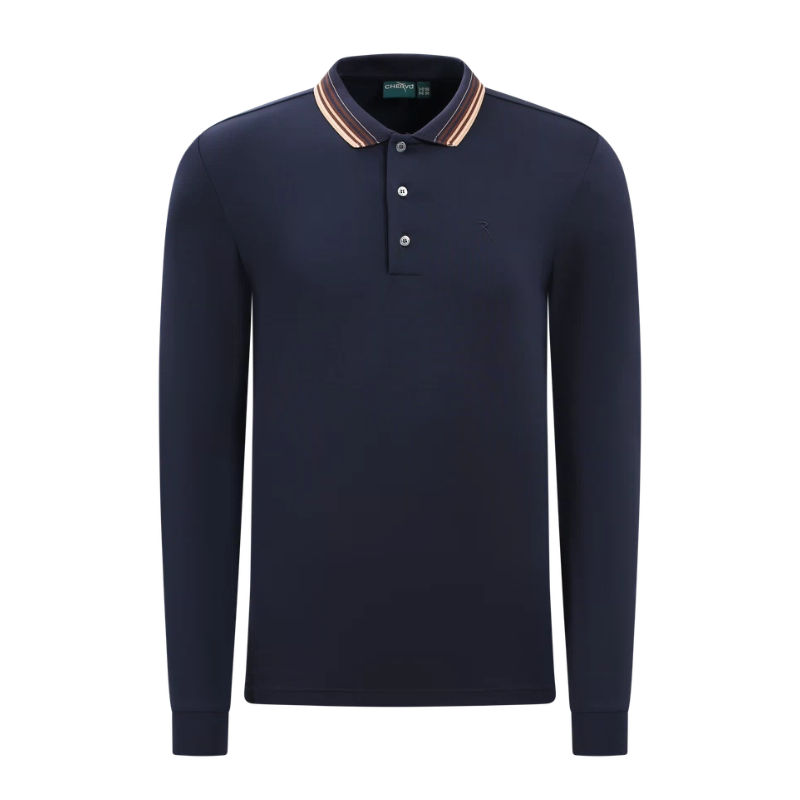Polo Manches Longues Chervo Arborio Bleu Marine