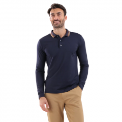 Achat Polo Manches Longues Chervo Arborio Bleu Marine