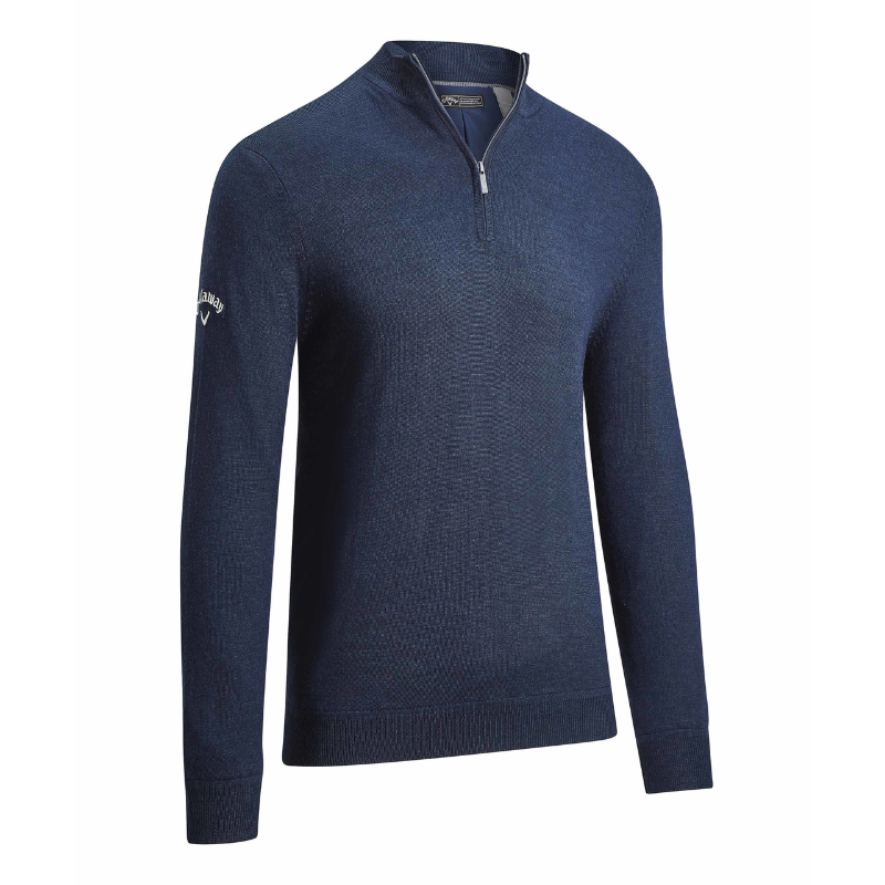 Haut Manches Longues Callaway Windstopper 1/4 Zip Bleu Marine
