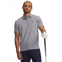 Polo Under Armour T2G Printed Blanc/Bleu Marine