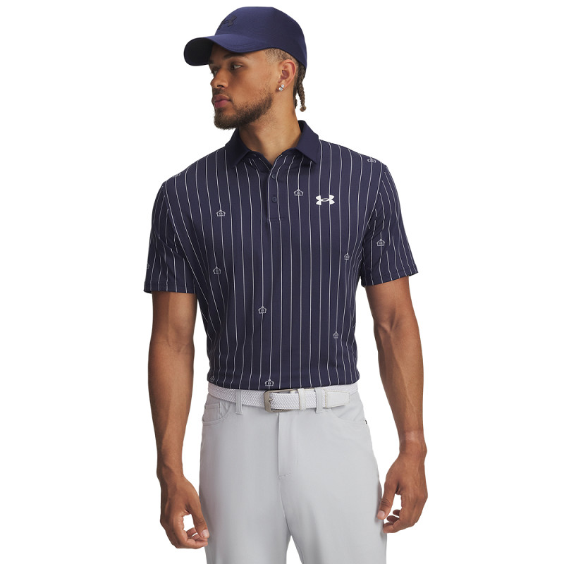 Polo Under Armour T2G Printed Bleu Marine/Blanc