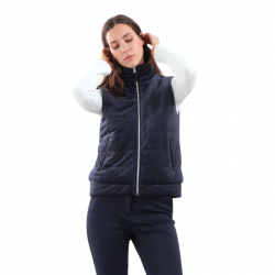 Promo Veste Réversible Sans Manches Femme Chervo Elurna Bleu Marine