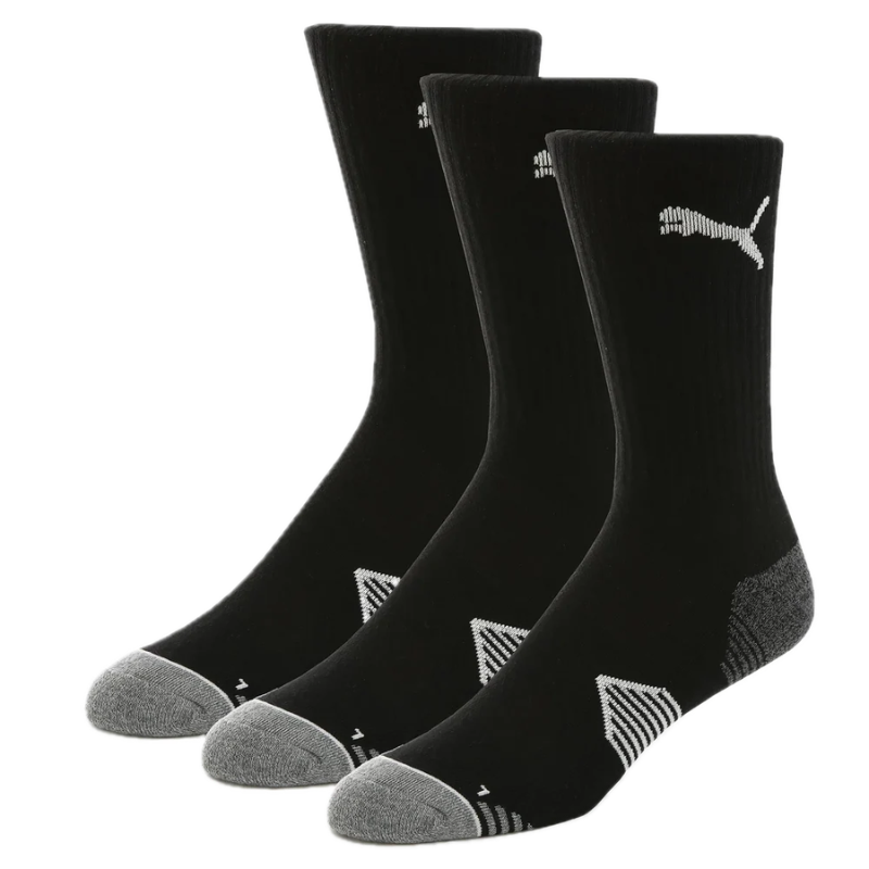 3 Paires de Chaussettes Puma Essential Crew Cut Noir