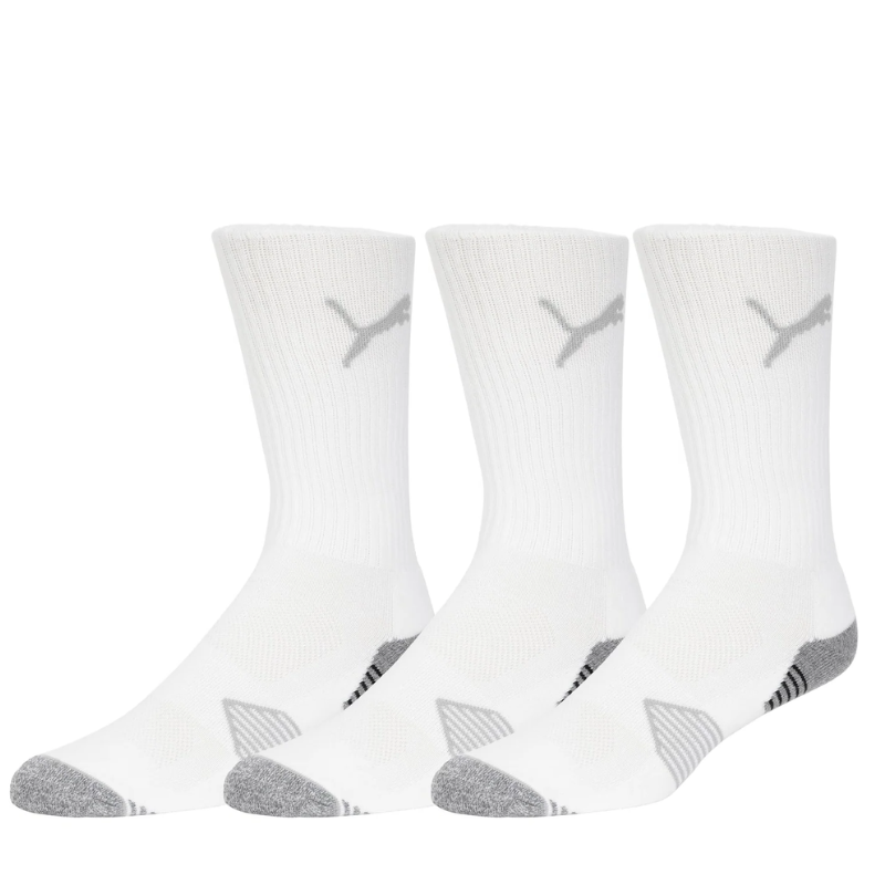 3 Paires de Chaussettes Puma Essential Crew Cut Blanc