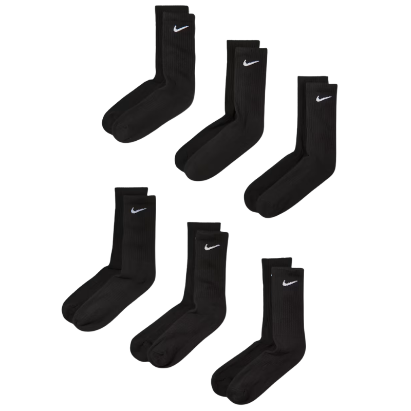 6 Paires de Chaussettes Nike Everyday Cushioned Noir